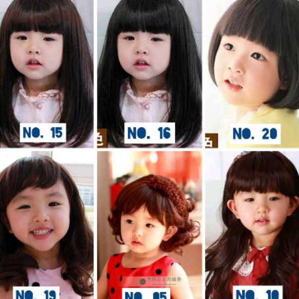PROMO MURAH Rambut Palsu Anak Perempuan  Wig Anak  Aksesoris Rambut Bayi Anak Perempuan