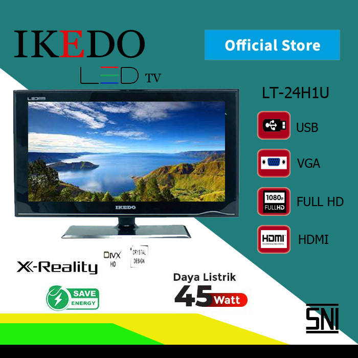 TV LED 24 INCH IKEDO LT-24H1U FULL HD DISPLAY MURAH TERBARU
