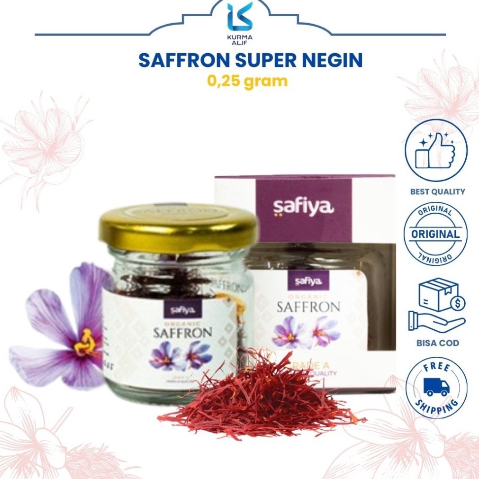 

New event Bunga Saffron Safron Super Negin 25 Gr Premium Vitamin Suplemen Original SAFIYA HERBAL