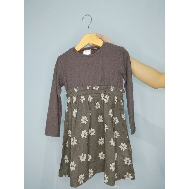 Combined Floral Dress ZARA kids baby