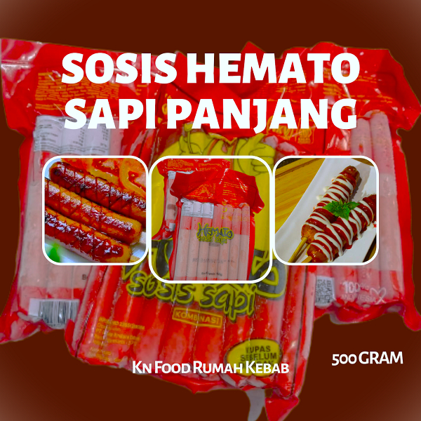 

Sosis Sapi Hemato ( 500 gr) Isi 15 pcs /Sosis Sapi Hemato