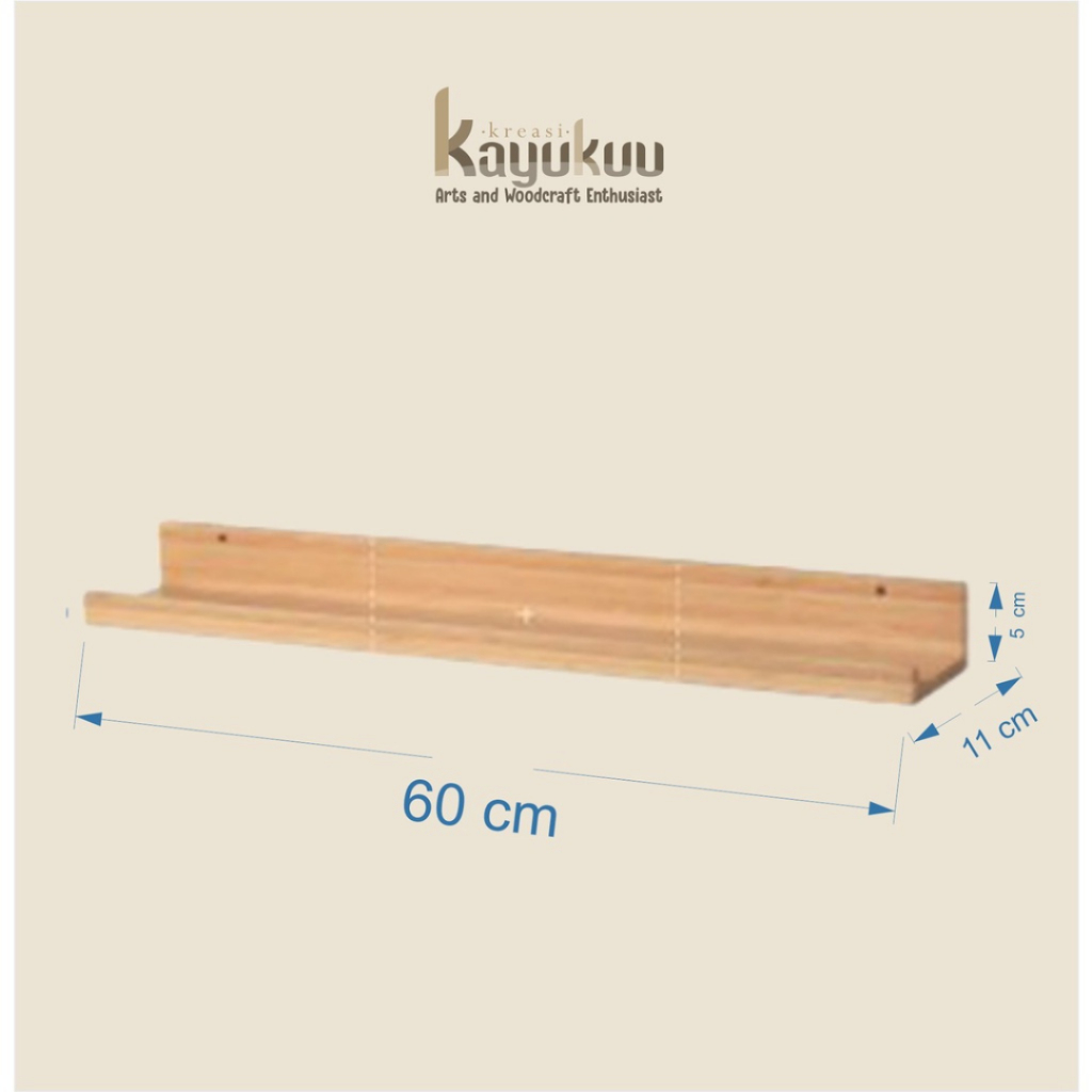 Kreasikayukuu Ambalan Dinding Panjang 60cm