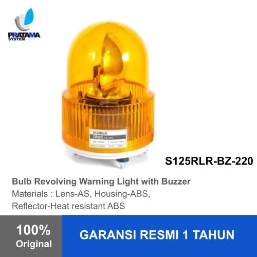 WARNING LIGHT 125MM LED REVOLVING WITH BUZZER S125RLR-BZ-220 (QLIGHT)