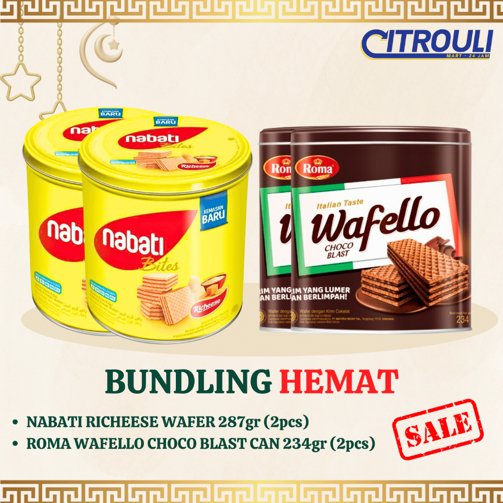

BUNDLING NABATI RICHEESE 287gr & ROMA WAFELLO 234gr
