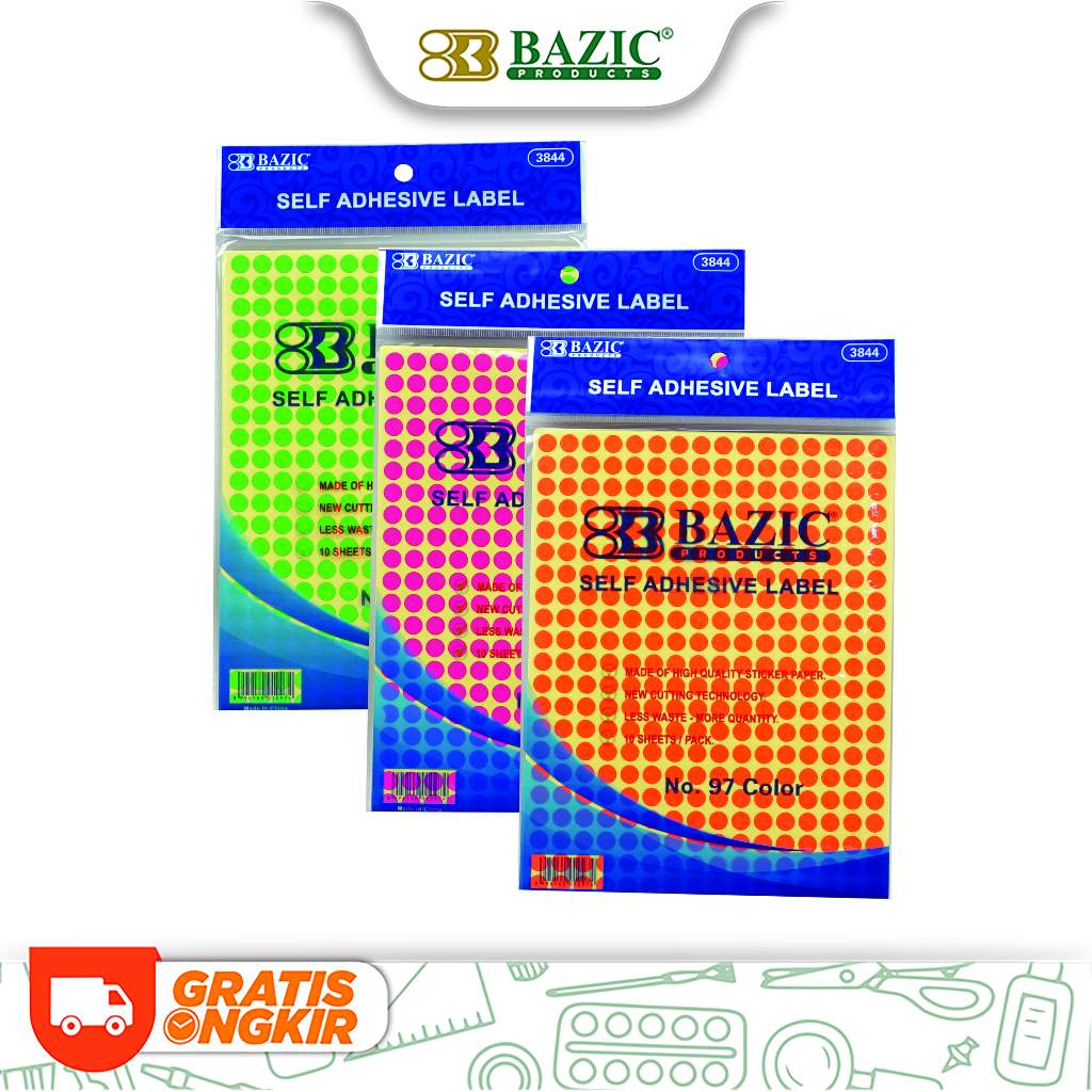 

Bazic Self Adhesive Label No. 97 Color - Label Bulat Warna 8mm