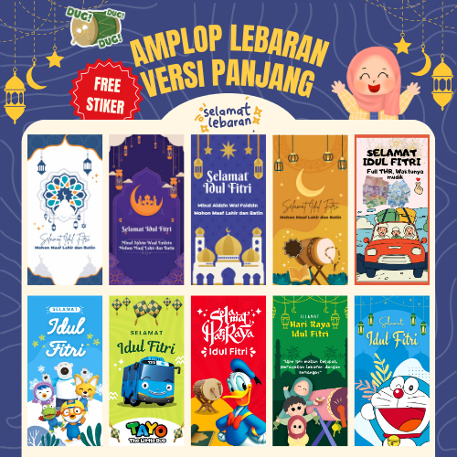 

AMPLOP LEBARAN VERSI PANJANG ISI 10 PCS FREE STIKER MURAH EDISI 1 | LIMITED EDITION 2025 |