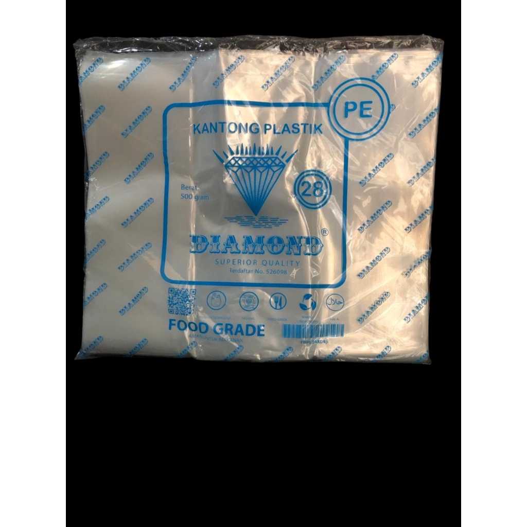 Kantong Kresek PE Bening Diamond Uk.28