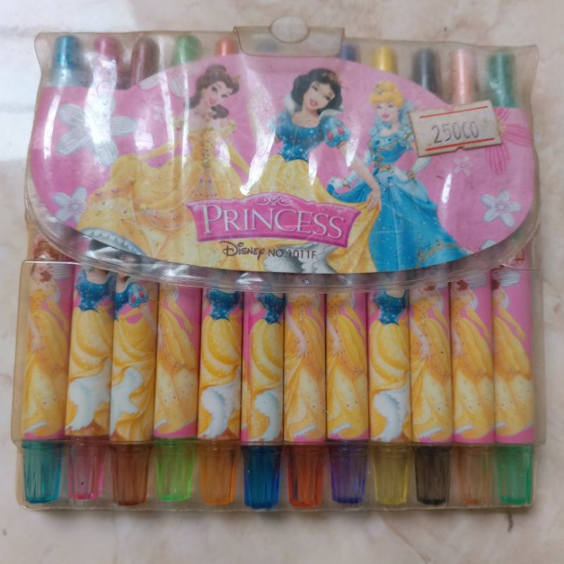 

krayon 12 warna fancy motif princess