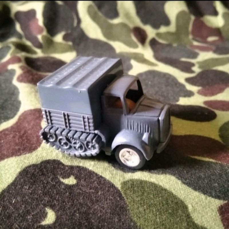 Truck Mokit Opel Half Track 206 Kendaraan Tempur Jerman Miniatur Mokit Mainan Jadul Combat Mokit Dio
