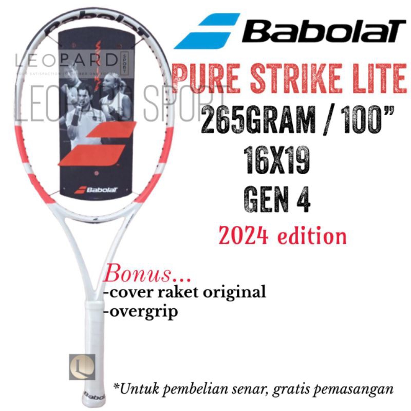 Raket Tenis Babolat PURE STRIKE LITE 4th Gen 2024 100" / 265gr