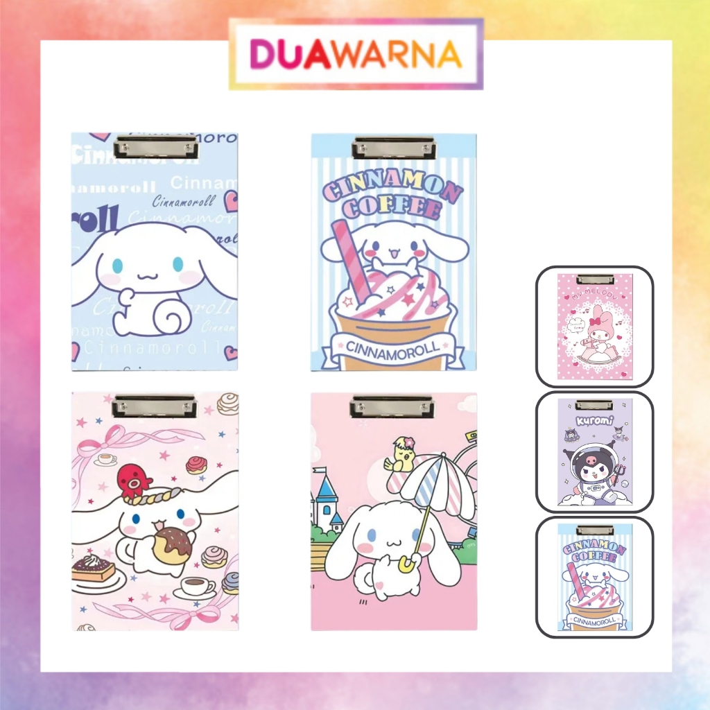 

DuaWarna Clipboard Karakter Papan Jalan Ujian Motif Lucu A4