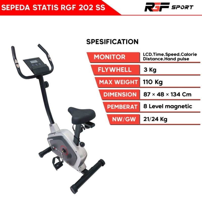 Alat Fitnees Sepeda Statis RGF SPORT - 202 SS