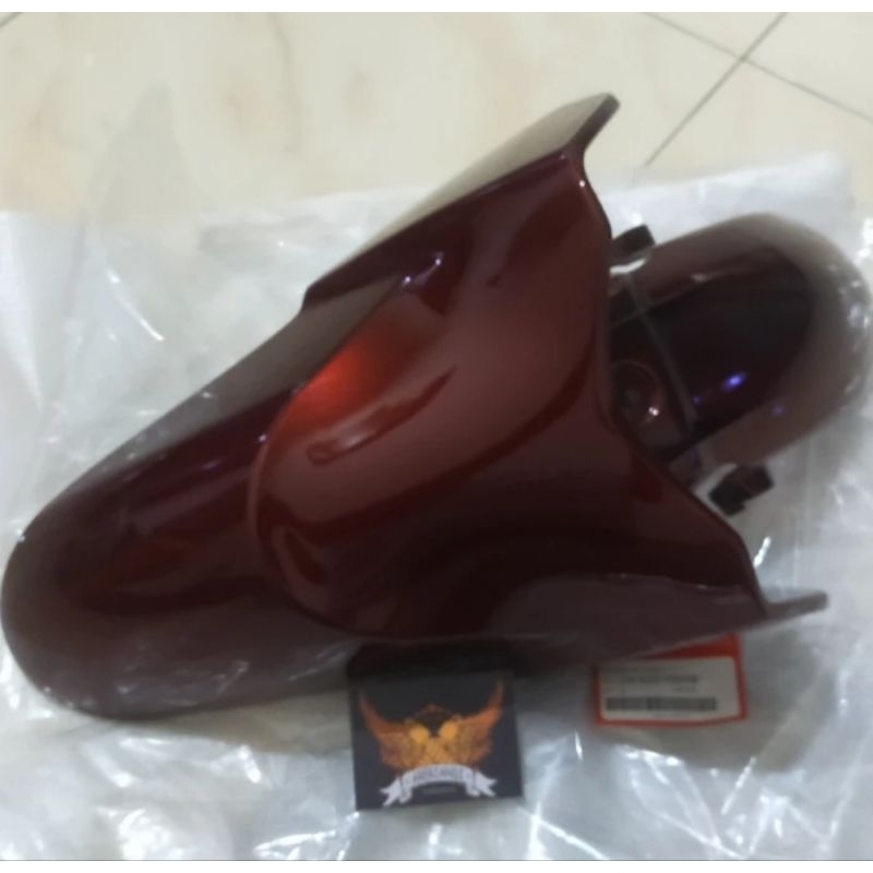 spakbor slebor depan pcx 150 pcx150 cbu led merah maroon ori ahm