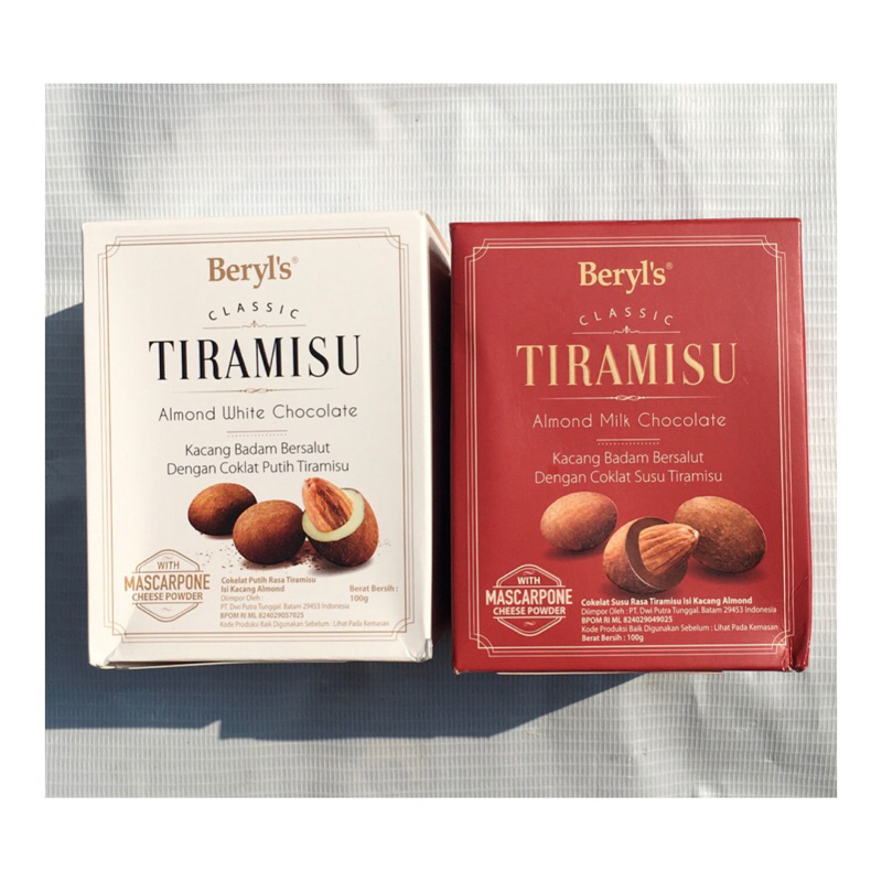 

cokelat BERYL’S Tiramisu Almond milk Chocolate , White Chocolate malaysia 100gr