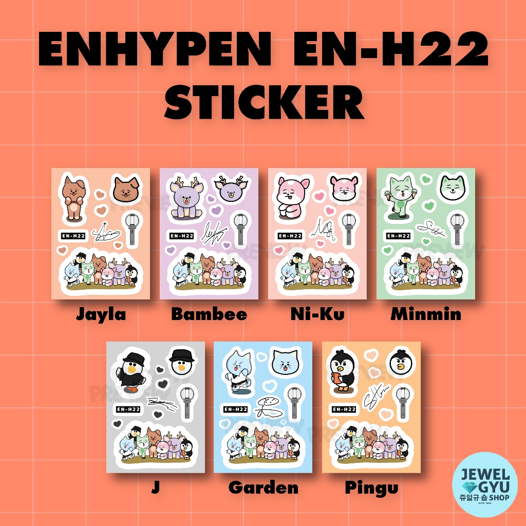 

Enhypen Sticker / Stiker Enhypen KPOP Korea Deco