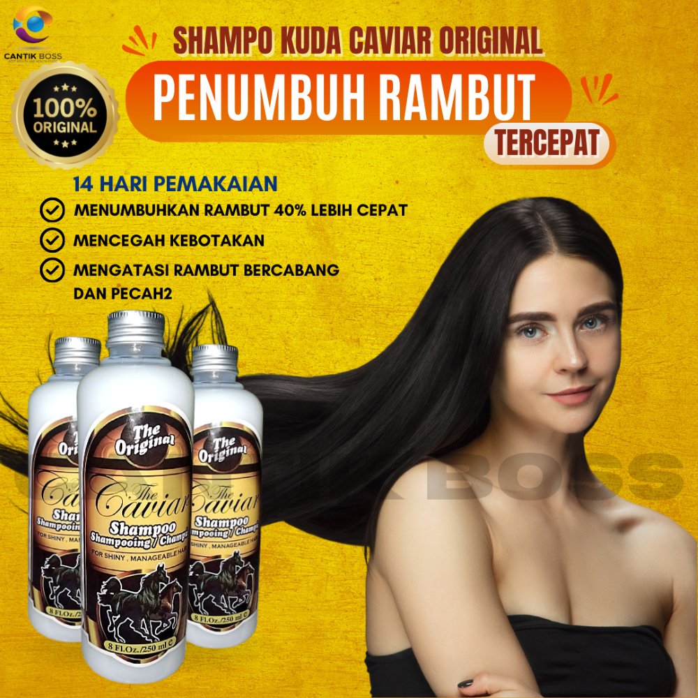 Shampo Sampo Kuda Penyubur Pemanjang Penebal Pelebat Vitamin Penumbuh Rambut Botak Rontok Cepat