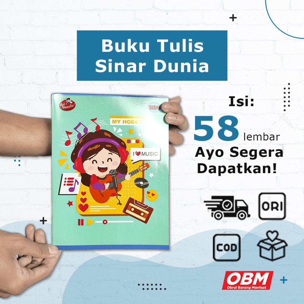 

Buku Tulis SIDU / SINAR DUNIA 32/38/58 Lembar (Harga Ecer)