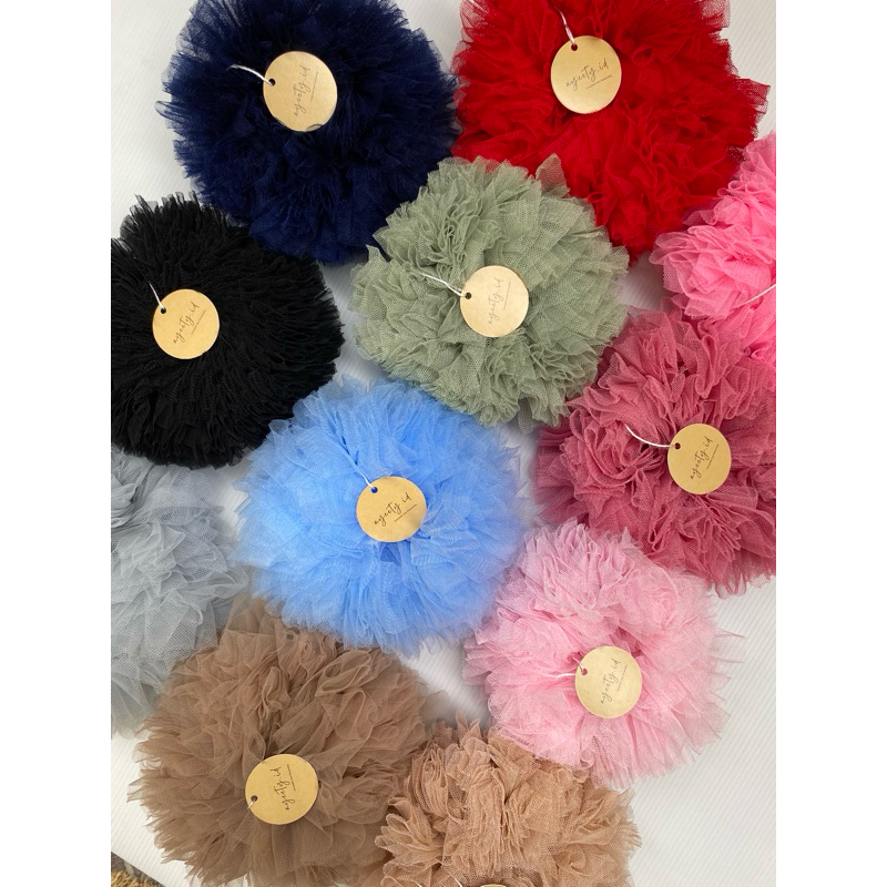 SCRUNCHIE TILE JUMBO PREMIUM SOFT TULLE