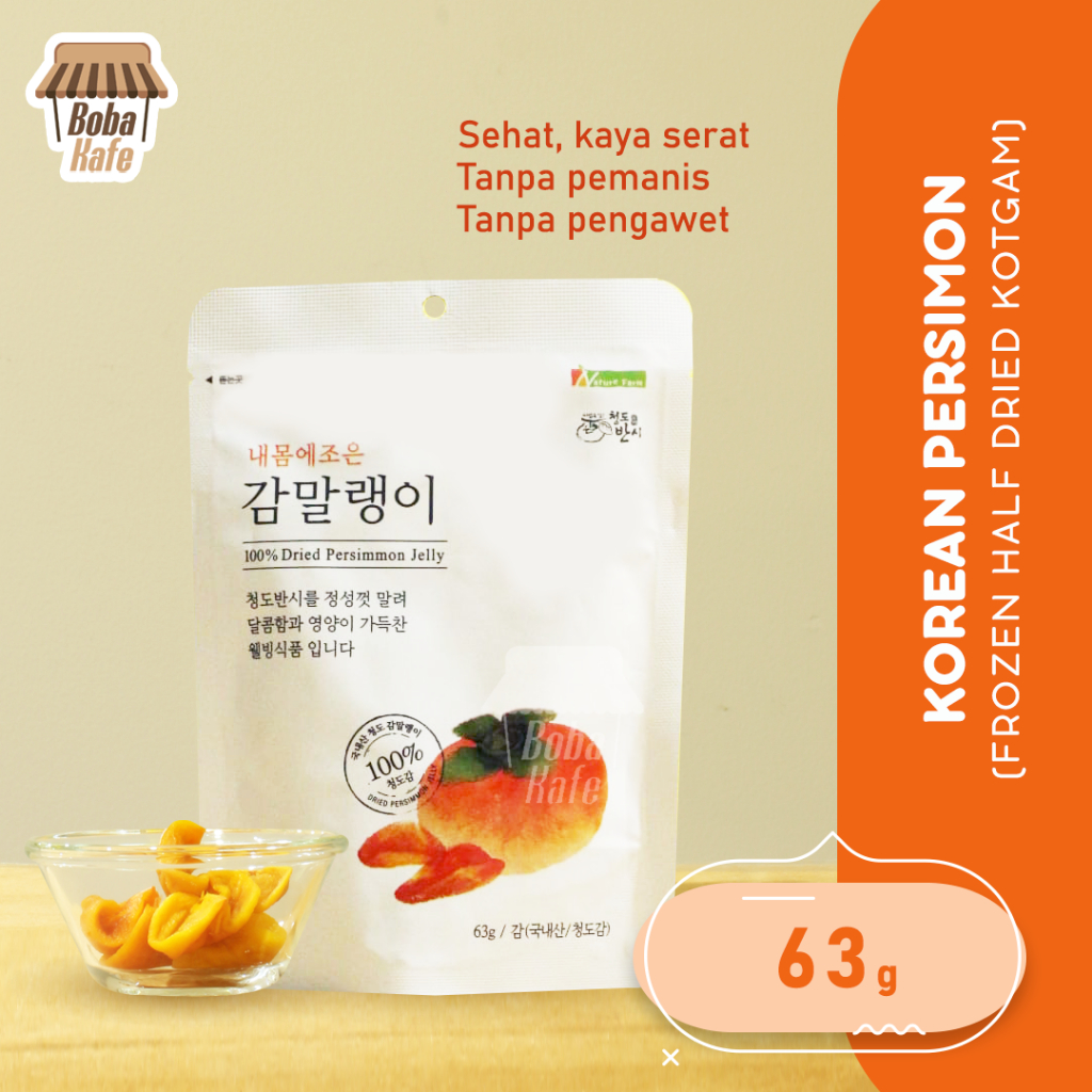

Korean Persimon pouch 63gr - Half Dried Kotgam - Kesemek Setengah Kering - Persimmon Korea