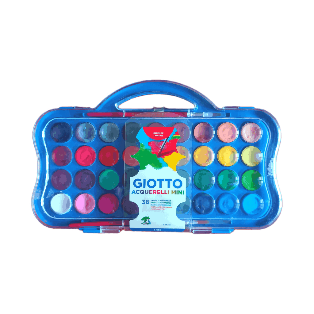 

Cat air Giotto 36 warna preloved, watercolor giotto bonus kuas, watercolor set, cat air set murah