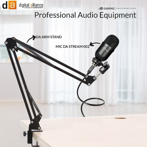 Microphone Podcast Gaming DA STREAM 002 DA SIBER ARM Mic STAND Digital Alliance