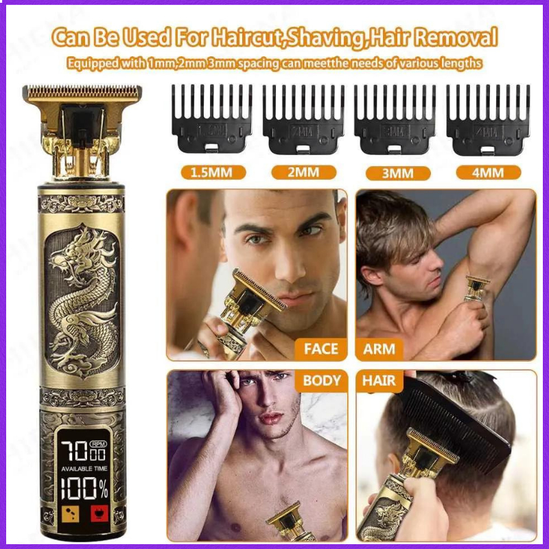 COD Vintage Alat Cukur Elektrik Hair Clipper Trimmer Model Dragon T9 / alat cukur rambut elektrik ch