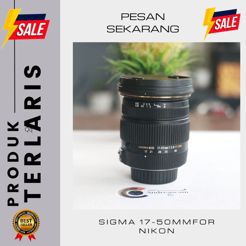 LENSA SIGMA 17-50MM FOR NIKON WIDE MULUS TINGGAL PAKAI