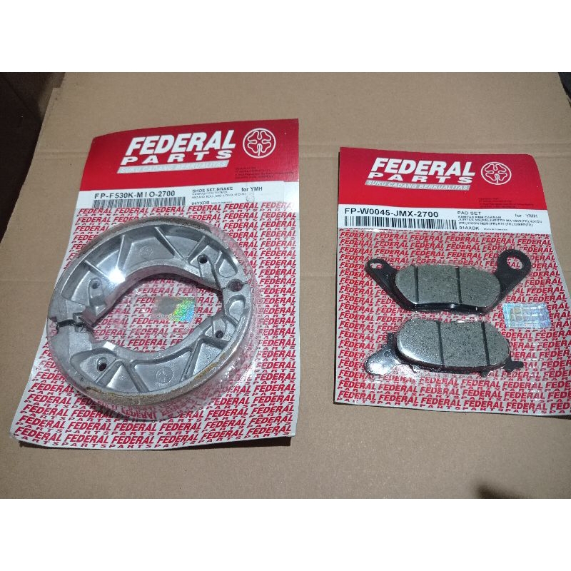 Kampas Rem Depan Belakang Mio Mio j Fino karbu ori Fedral
