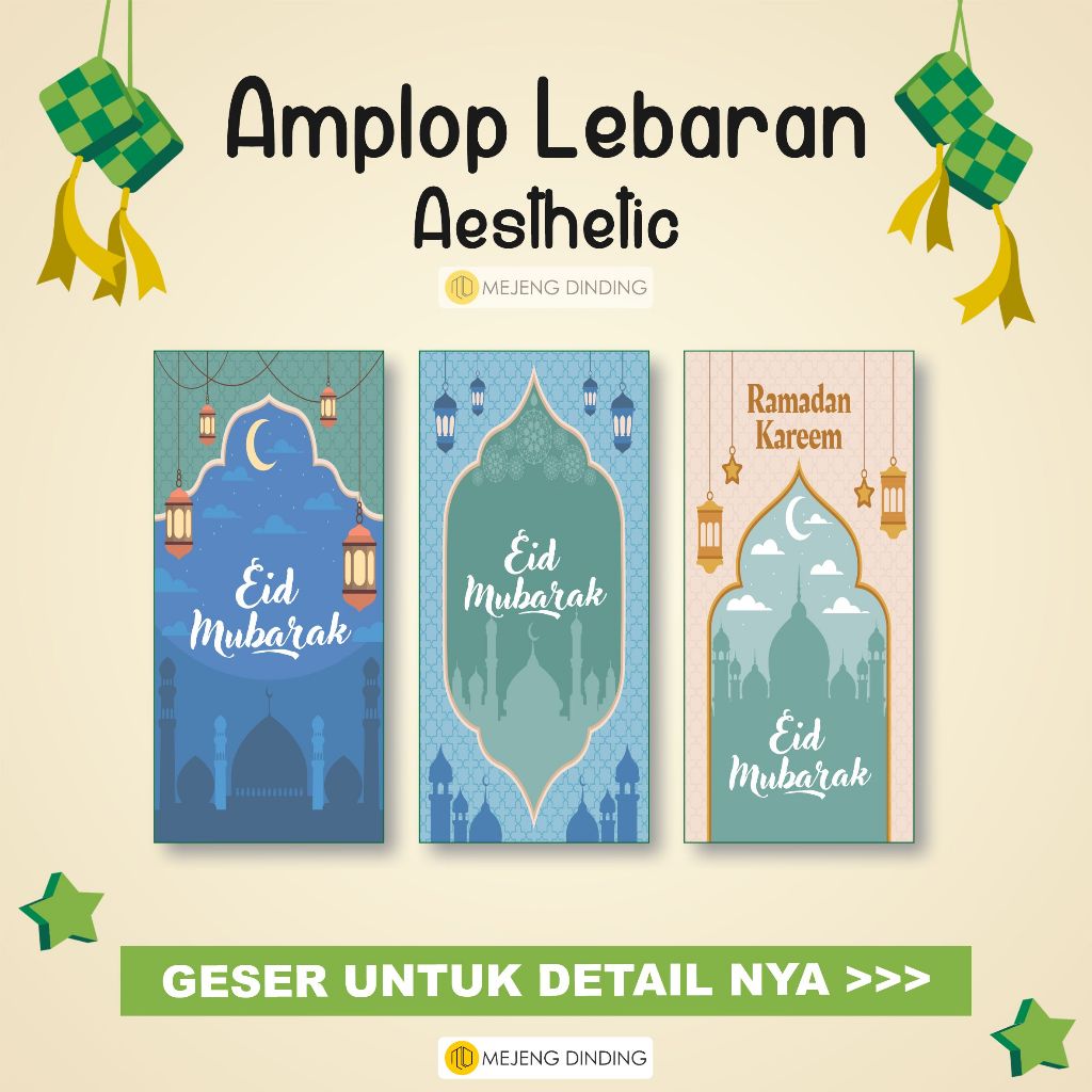 

Amplop Lebaran Karakter Lucu / Uang Tidak Di Lipat / Amplop Angpau Lebaran Klasik / Amplop Lebaran 2024 Unik Aesthetic 1 Pack / Amplop Hari Raya Idul Fitri 2024 2025 2026 / Amplop THR Lebaran 8