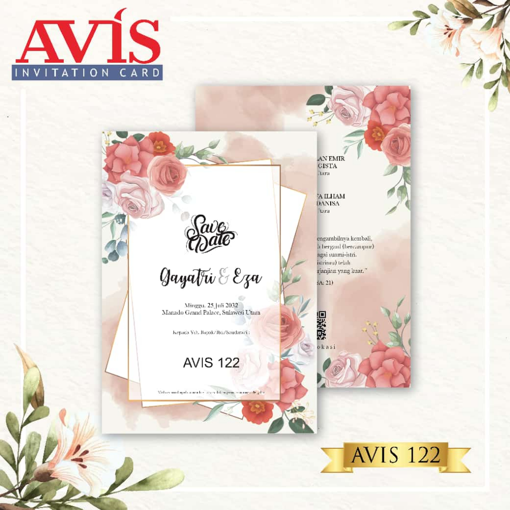BLANGKO UNDANGAN PERNIKAHAN BANDUNG AVIS 122 | GEMILANG UNDANGAN