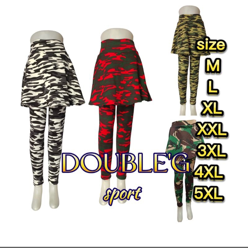 legging rok loreng/celana rok olahraga senam