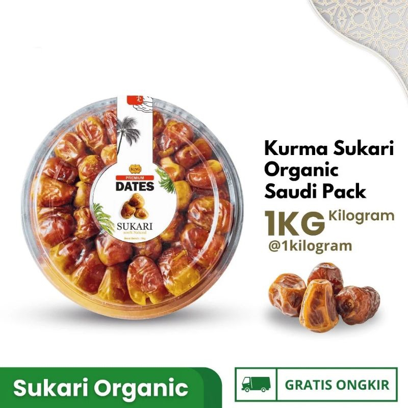 

Kurma Sukari Organic Al Qassim Premium Saudi Pack King Dates 1kg