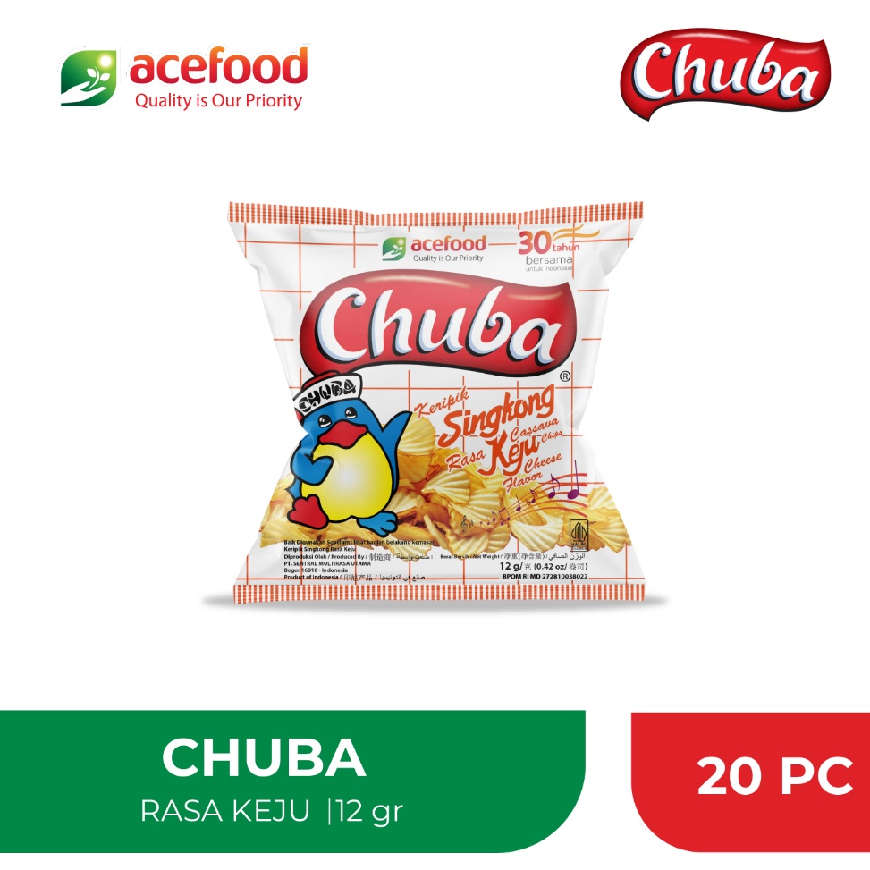 

SUPER DISKON Chuba Keripik Singkong 12gr 2 pcs Rasa Keju