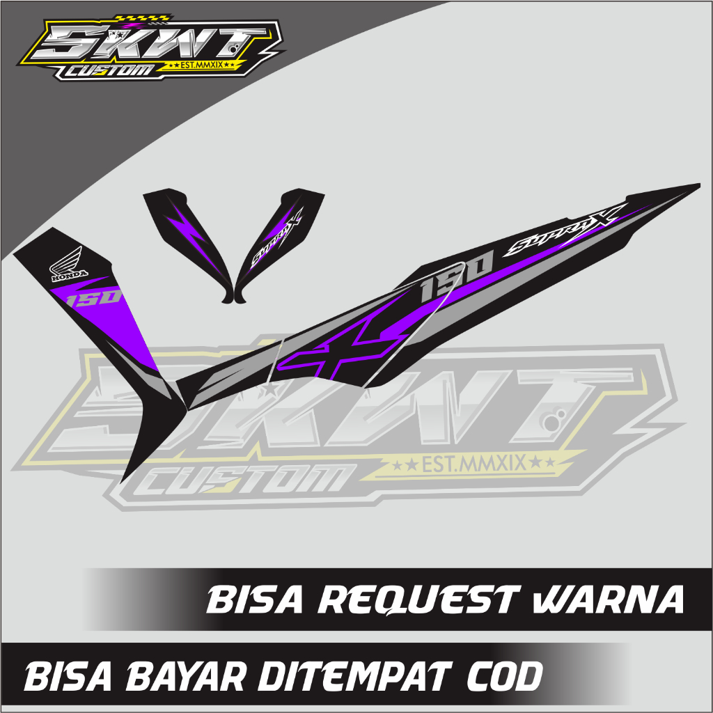 STRIPING SUPRA X 125 BATMAN VARIASI
