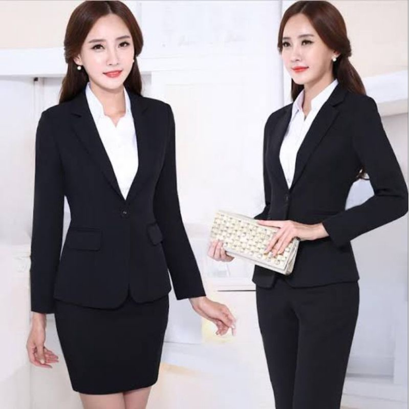 setelan rok/celana wanita perempuan kekinian/baju kantor kerja jas blezer blejer blazer keren