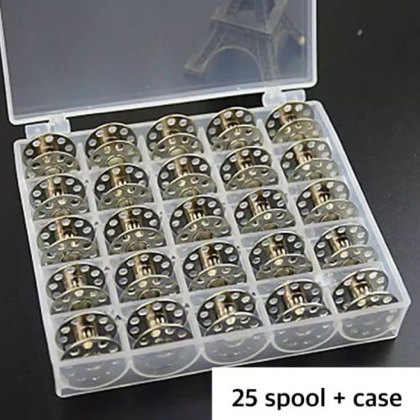 el terbaru Spool Mesin Jahit HitamKlasikSingerButterfly 25pcs SpoolCase e Premium