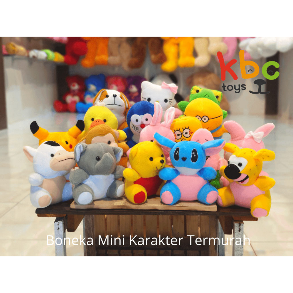 BONEKA CAPIT MINI ALL KARAKTER 15CM TERMURAH/BONEKA CAPIT/BONEKA BUKET/Boneka Teddy dan 25 Macam Kar