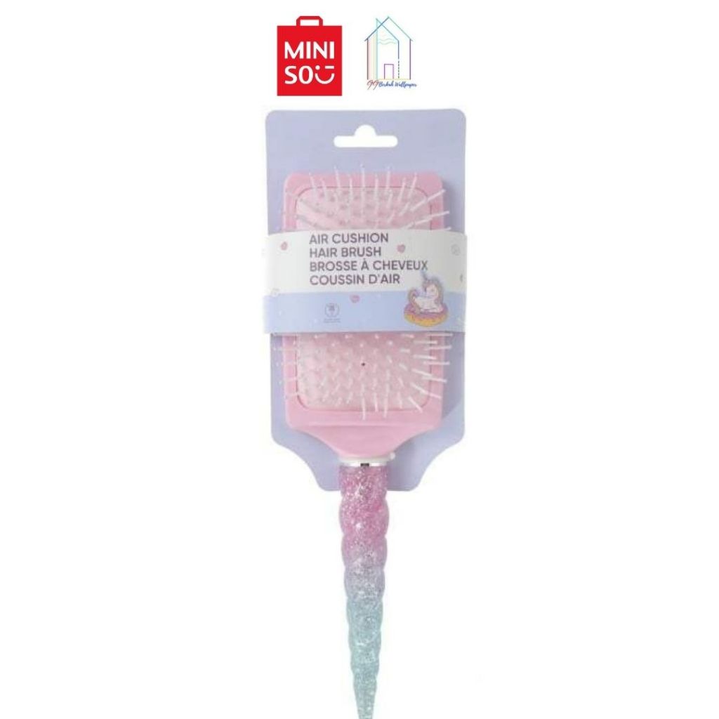 MINISO Air Cuchion / Hair Brush Round Vent / Sisir Unicorn / Sisir Miniso / Sisir Lucu / Sisir Rambu