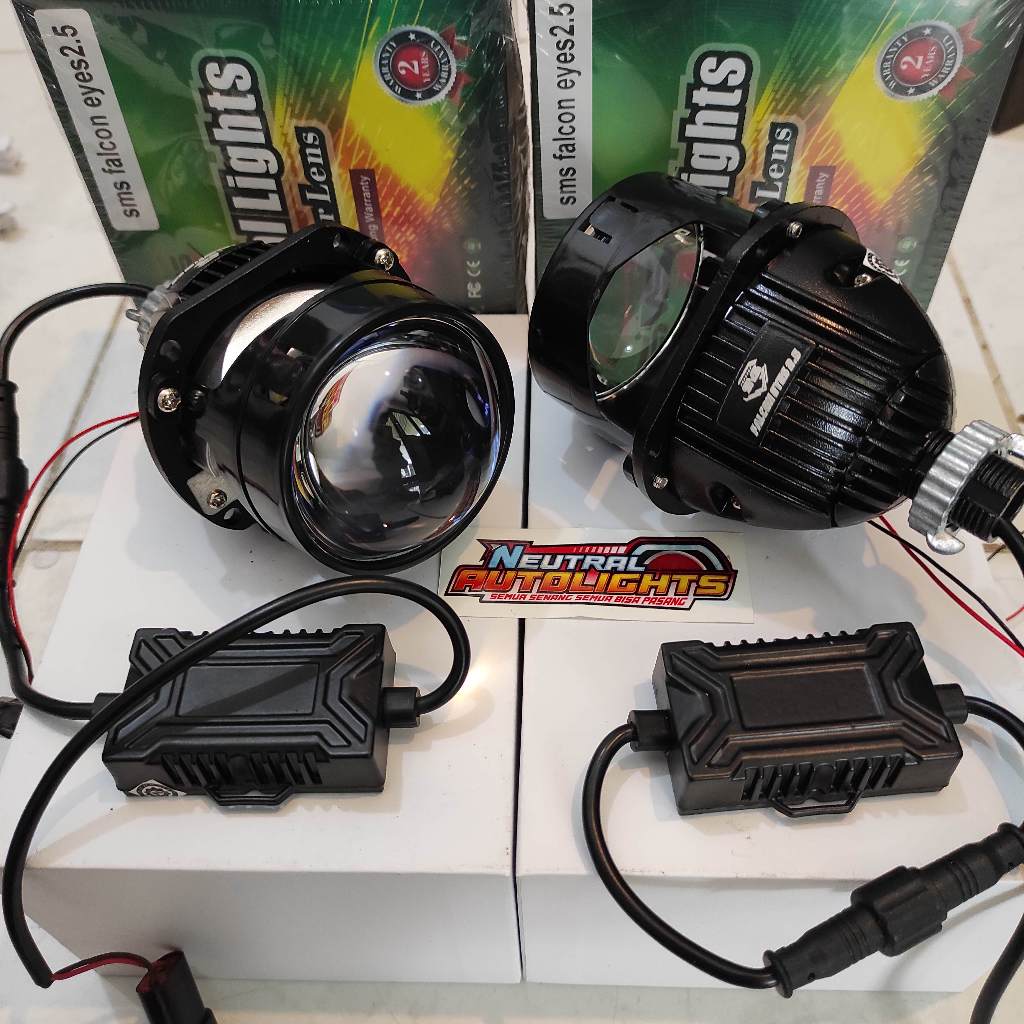 BILED SMS Falcon Eyes 2.5inch | Projie Projector 40/50Watt Double Bowl 1pcs