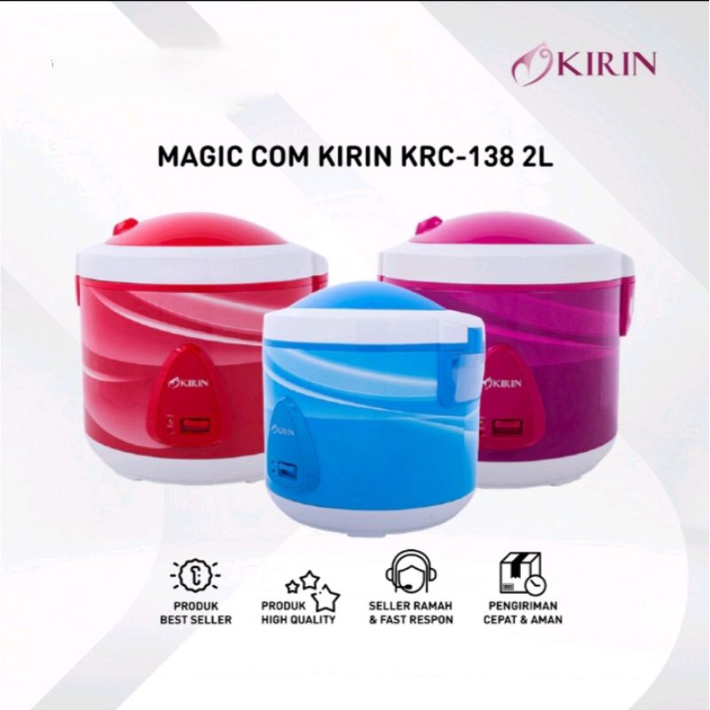 KIRIN Rice Cooker Magicom Kirin KRC 138 2Liter Magicom Penanak Nasi