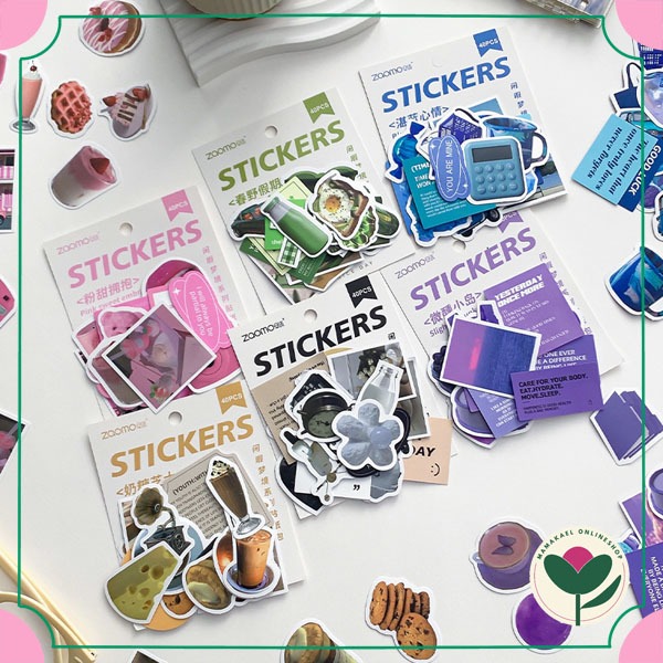 

1 set isi 40 pcs sticker leisure dream vintage retro style deco stiker aesthetic MK1659