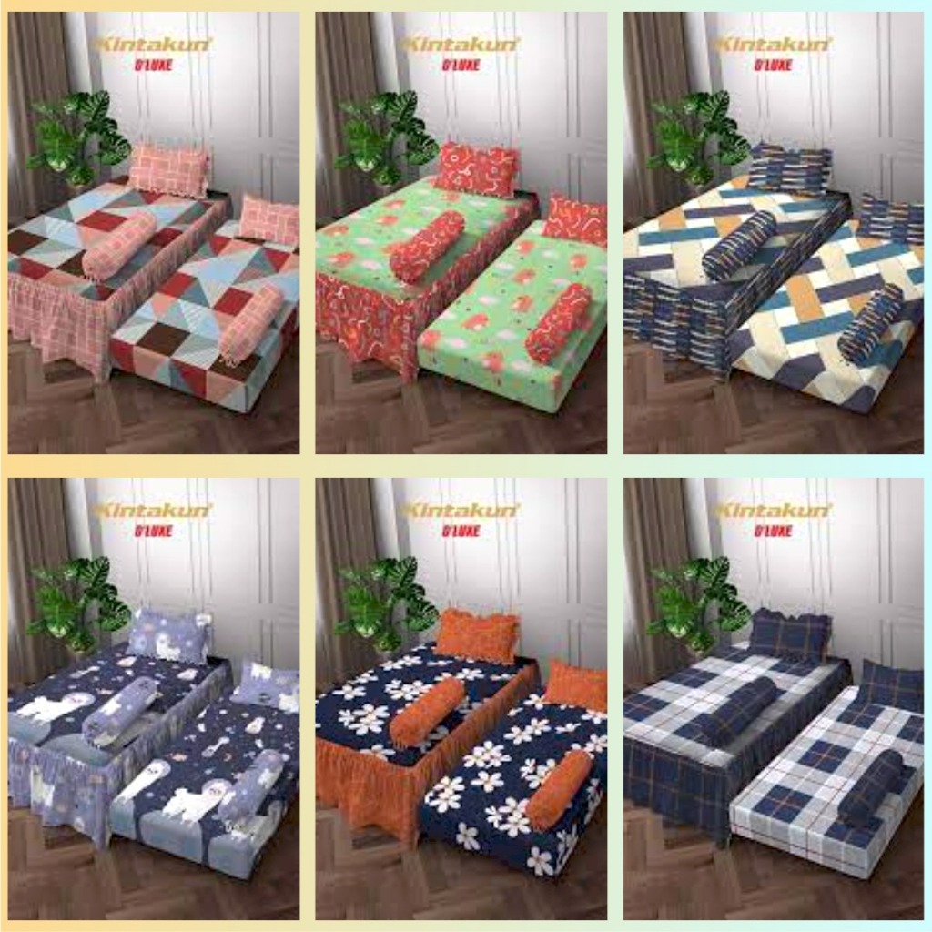 Kintakun Dluxe - Sprei 2in1 Sorong (120x200) / Sprei Duo 2in1 Sprei Bed Sorong Kintakun / Sprei 2in1