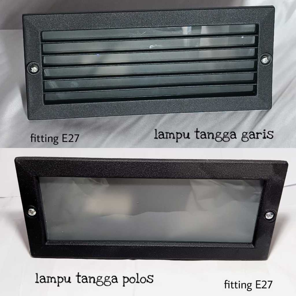 Kap Lampu Tangga/Lampu Dinding E27 Tanam Panjang Outdoor/Indoor
