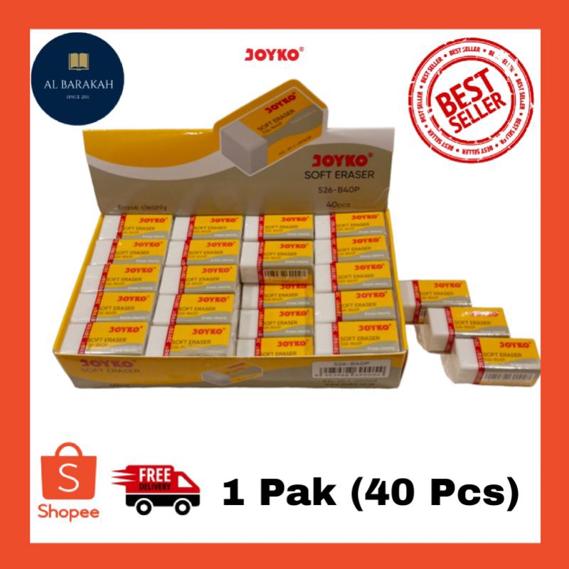 

1 Pak (40 Pcs) !!! Penghapus Kecil Joyko PUTIH 526-B40P / Eraser