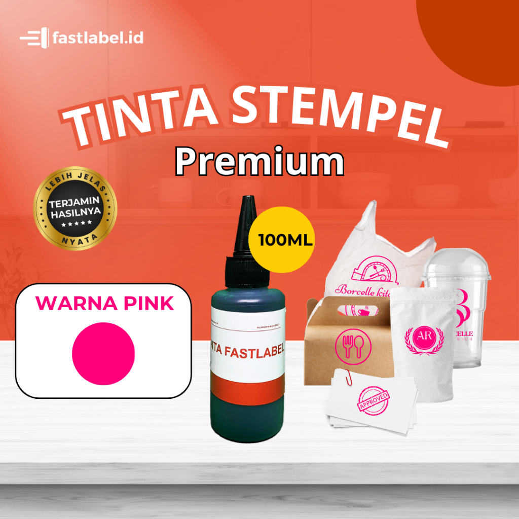 

FASTLABEL TINTA STEMPEL PINK FLASH 100ML | TINTA STEMPEL PINK PERMANEN 100ML | TINTA STEMPEL PINK PLASTIK CUP 100ML | TINTA STEMPEL PINK KARDUS TINTA STEMPEL KERTAS 100ML