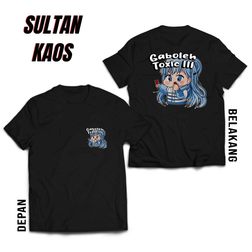 SultanKaos89 - Kaos Emote - Kaos Atasan Katun Sablon - Kaos Mobile Legend - Emoji ML Gak Boleh Toxic