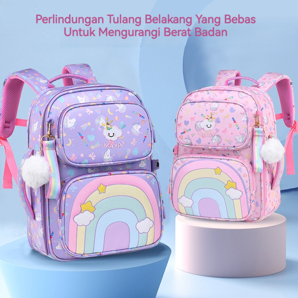 TAS SEKOLAH ANAK PEREMPUAN TAS RANSEL TAS ANAK SD | BACKPACK RAINBOW