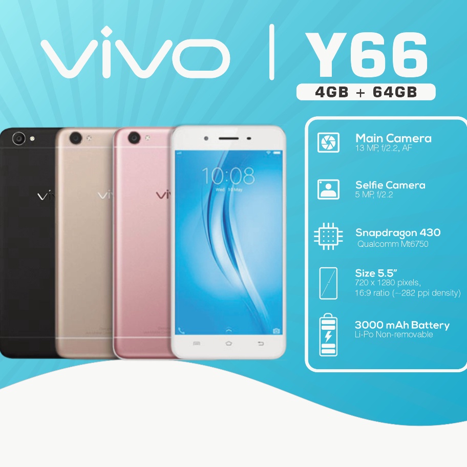 HP VIVO Y66 RAM 464GB 4G Smartphone Android GARANSI ART U6L9