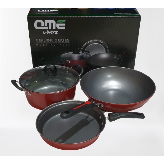 Panci dan teflon 3 set QME