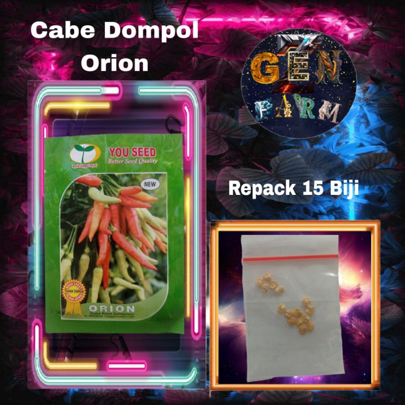 Benih Cabe Rawit Orion Bibit Cabe Rawit Orion Repack 15 Biji Cabai Dompolan Bergerombol Berangkai